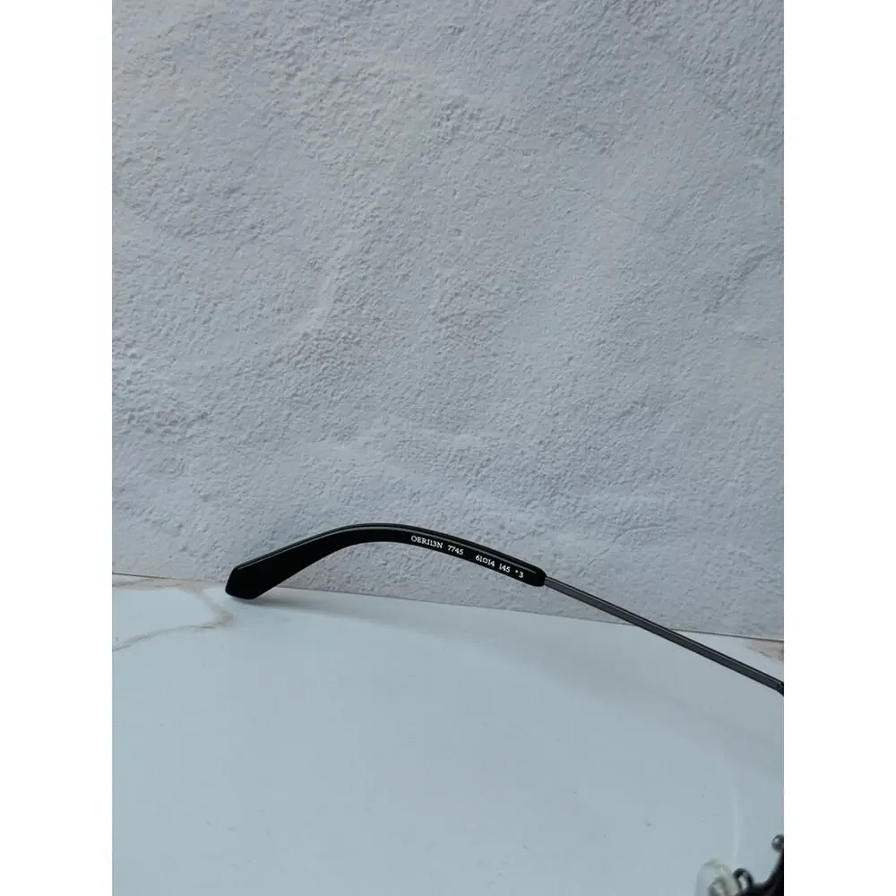 NEW Off White Tampa Gunmetal Blue Lens Unisex Sunglasses
